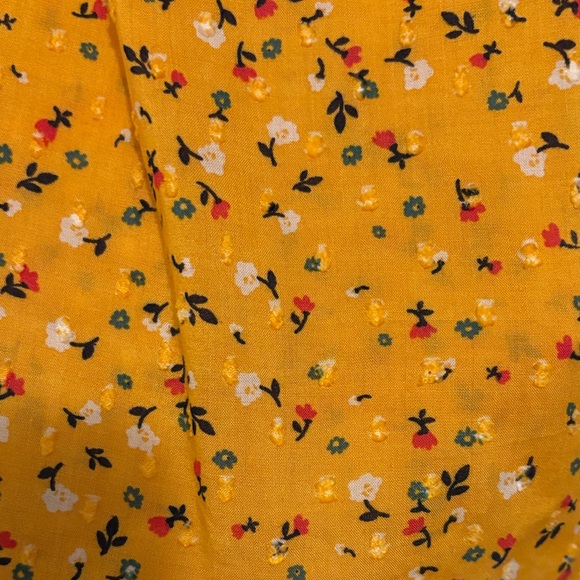 LOFT Yellow Floral Ruffle Blouse - Picture 4 of 5